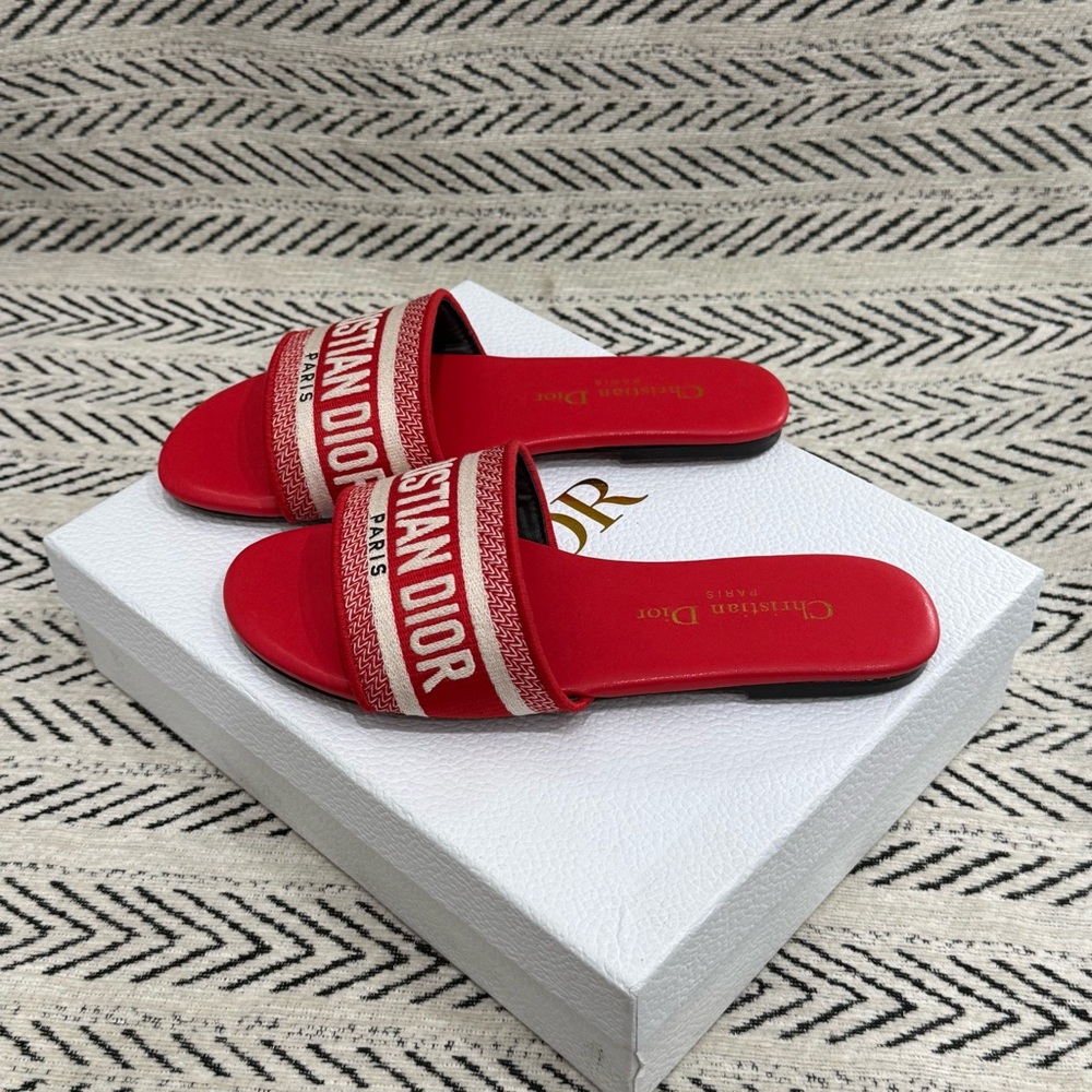 Dior Womwn's Authentic Red  Sandals - Picture 5 of 5